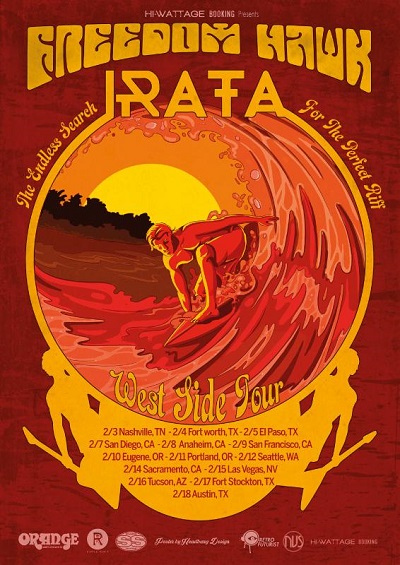FREEDOM HAWK Virginian riff merchants to kick off The Endless Search For The Perfect Riff West Side Tour with IRATA