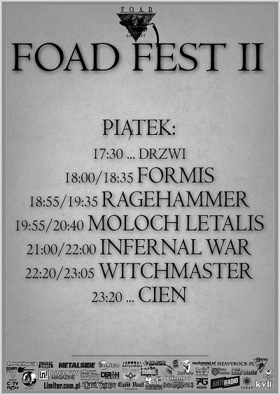 Foad Fest 2 – Timeline (harmonogram)