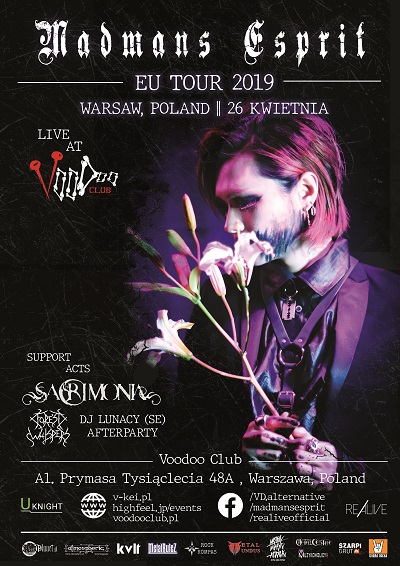 Odbierz wejściówkę na koncert MADMANS ESPRIT [Korea Pd./Niemcy] & SACRIMONIA & FOREST WHISPERS & DJ LUNACY (Szwecja) [Zakończony]