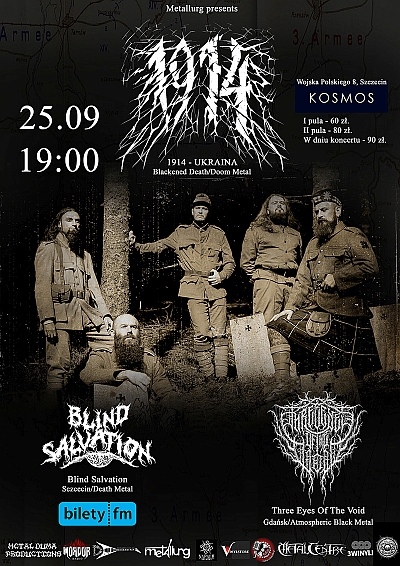 Koncerty 1914 (UA), BLIND SALVATION, THREE EYES OF THE VOID w Szczecinie