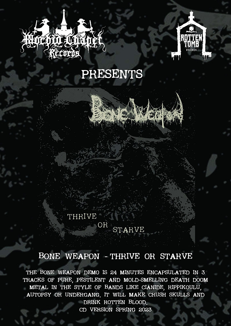 BONE WEAPON joined to the roster of Rotten Tomb Records and Morbid Chapel Records
