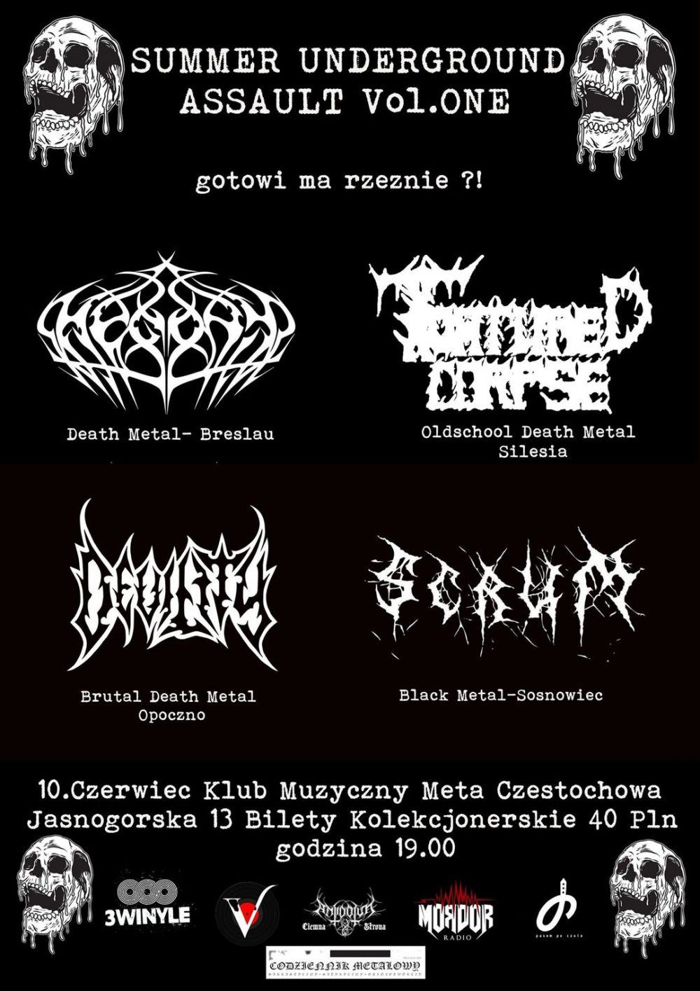 Summer Underground Assault - SCRUM + DEVILITY + TORTURED CORPSE + HEGONY
