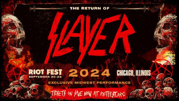 SLAYER Reunites for RIOT FEST 2024 – Chicago, Illinois