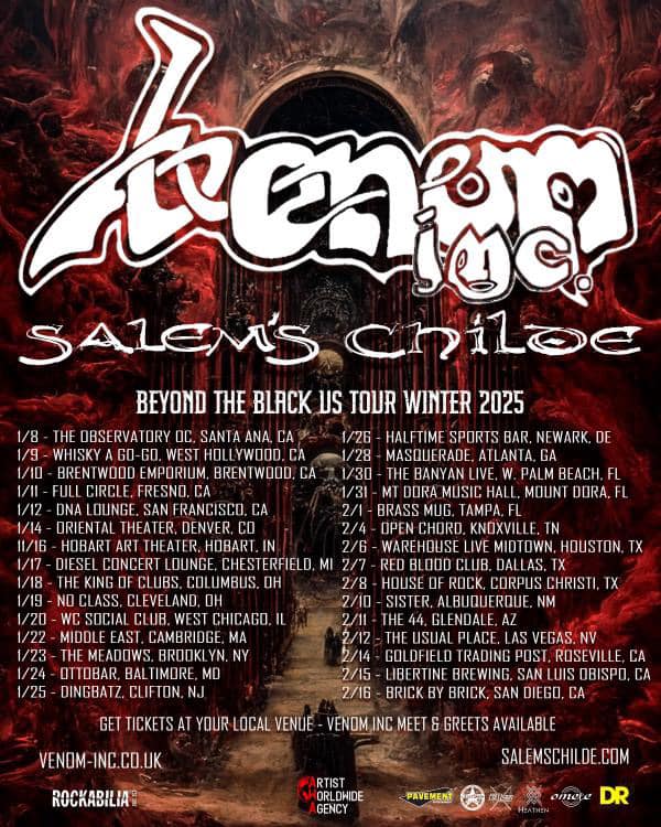 Beyond The Black Tour 2025 - VENOM INC + SALEM'S CHILDE
