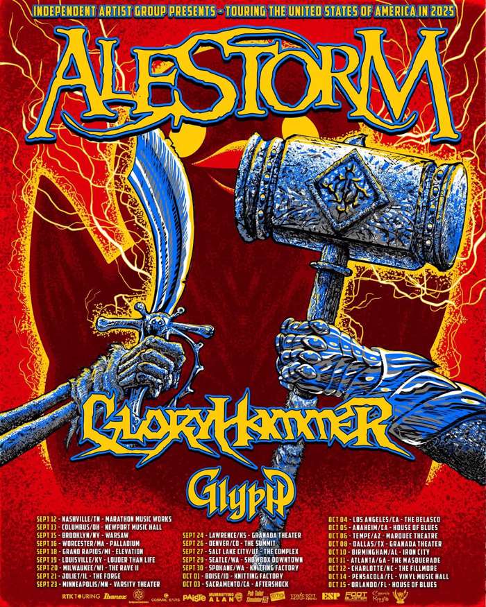 Ahoy! ALESTORM Sets Sail on Their Fall 2025 Tour with GLORYHAMMER, GLYPH