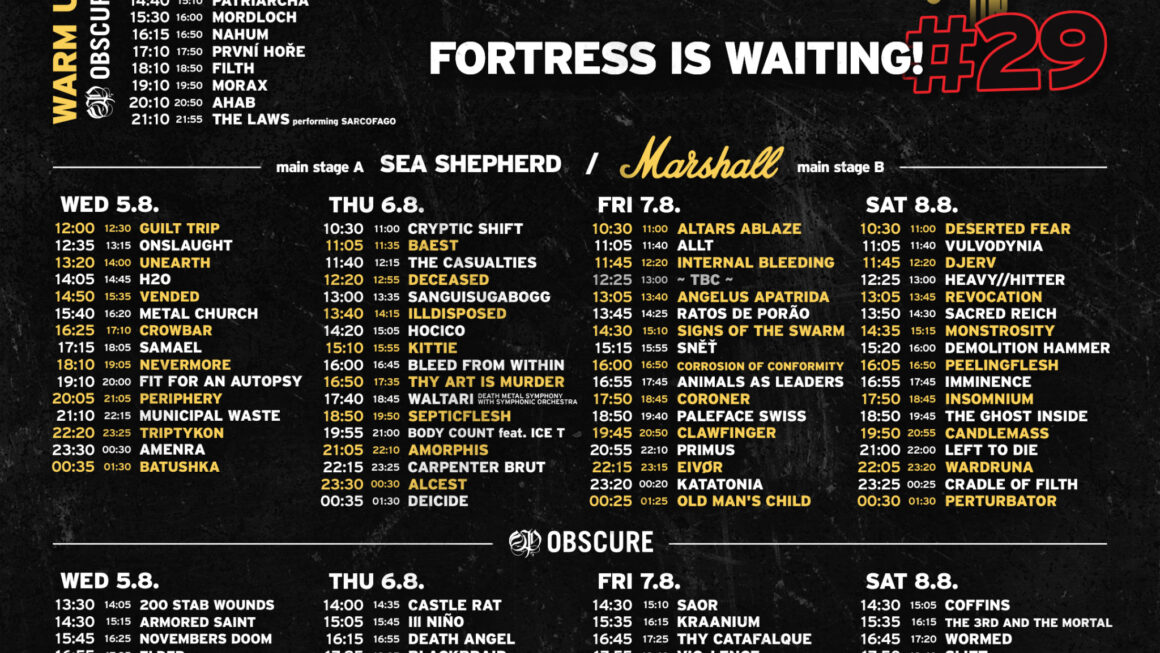 BRUTAL ASSAULT 2026 – complete daily schedule revealed