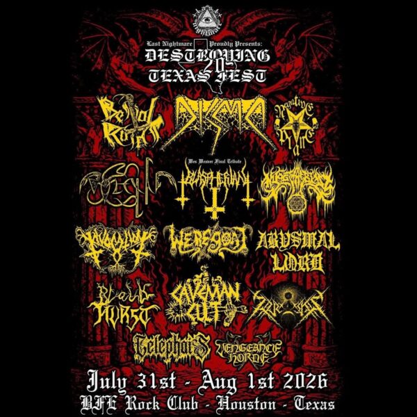 DESTROYING TEXAS FEST 20 Announces Final Lineup for 2026 Edition