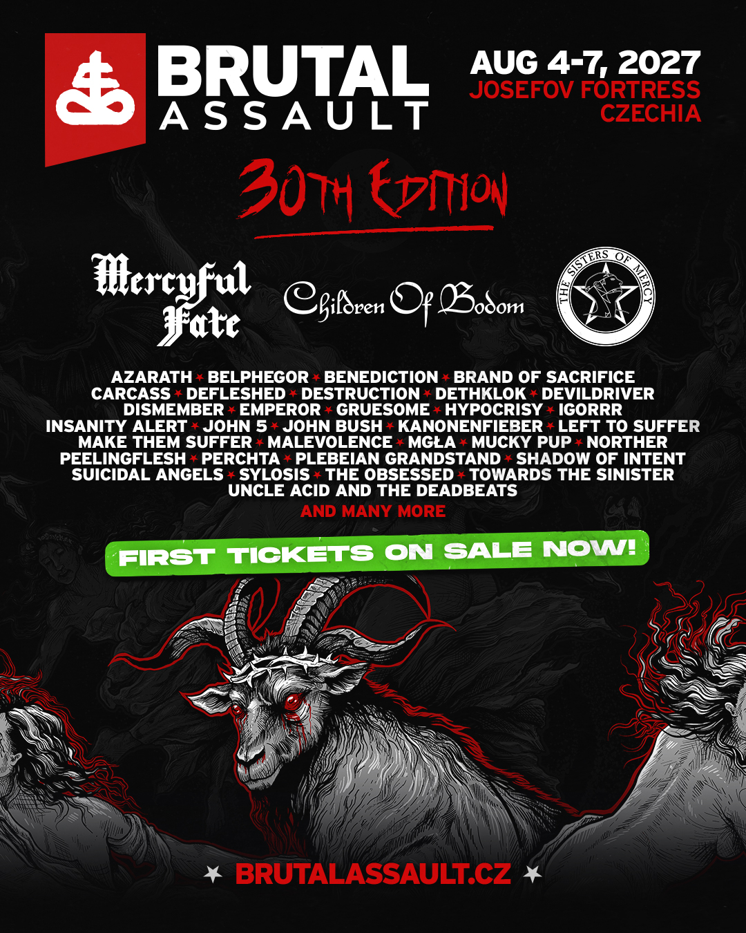 BRUTAL ASSAULT 2027 - first annoucements for anniversary edition